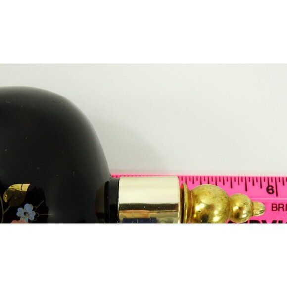 Vintage Black Perfume Bottle (empty) with Bulb Atomizer & Tassel Vanity Decor - Picture 9 of 9